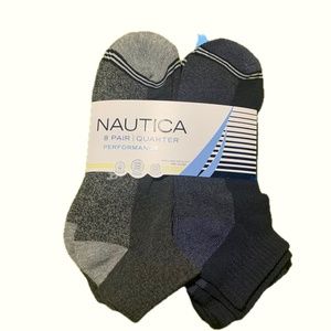NWT Nautica men Quater Performance Socks 8 pairs